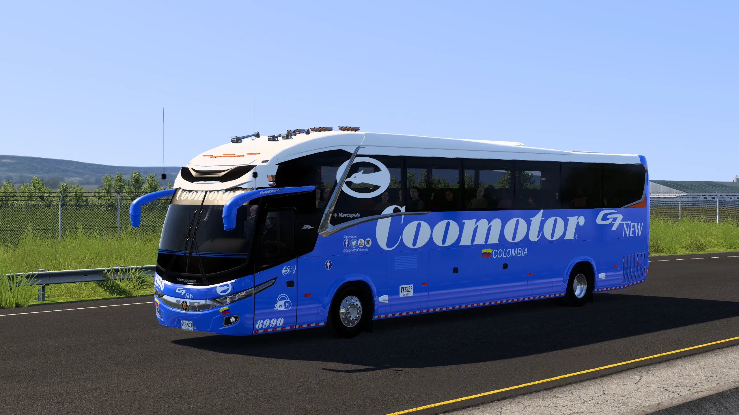 Marcopolo New G7 Paradiso 1200 para Colombia Real Map
