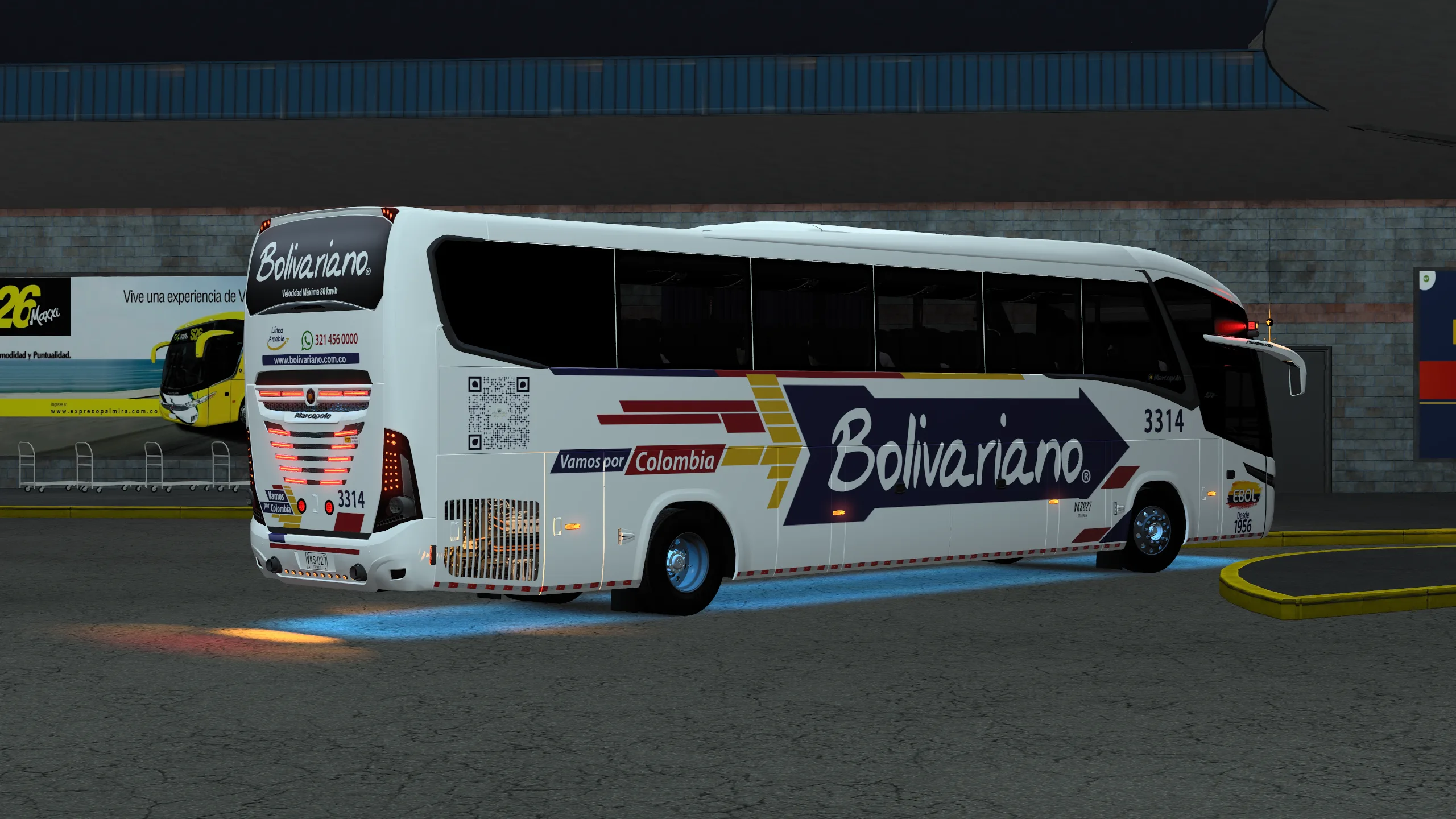 Marcopolo New G7 Paradiso 1200 para Colombia Real Map