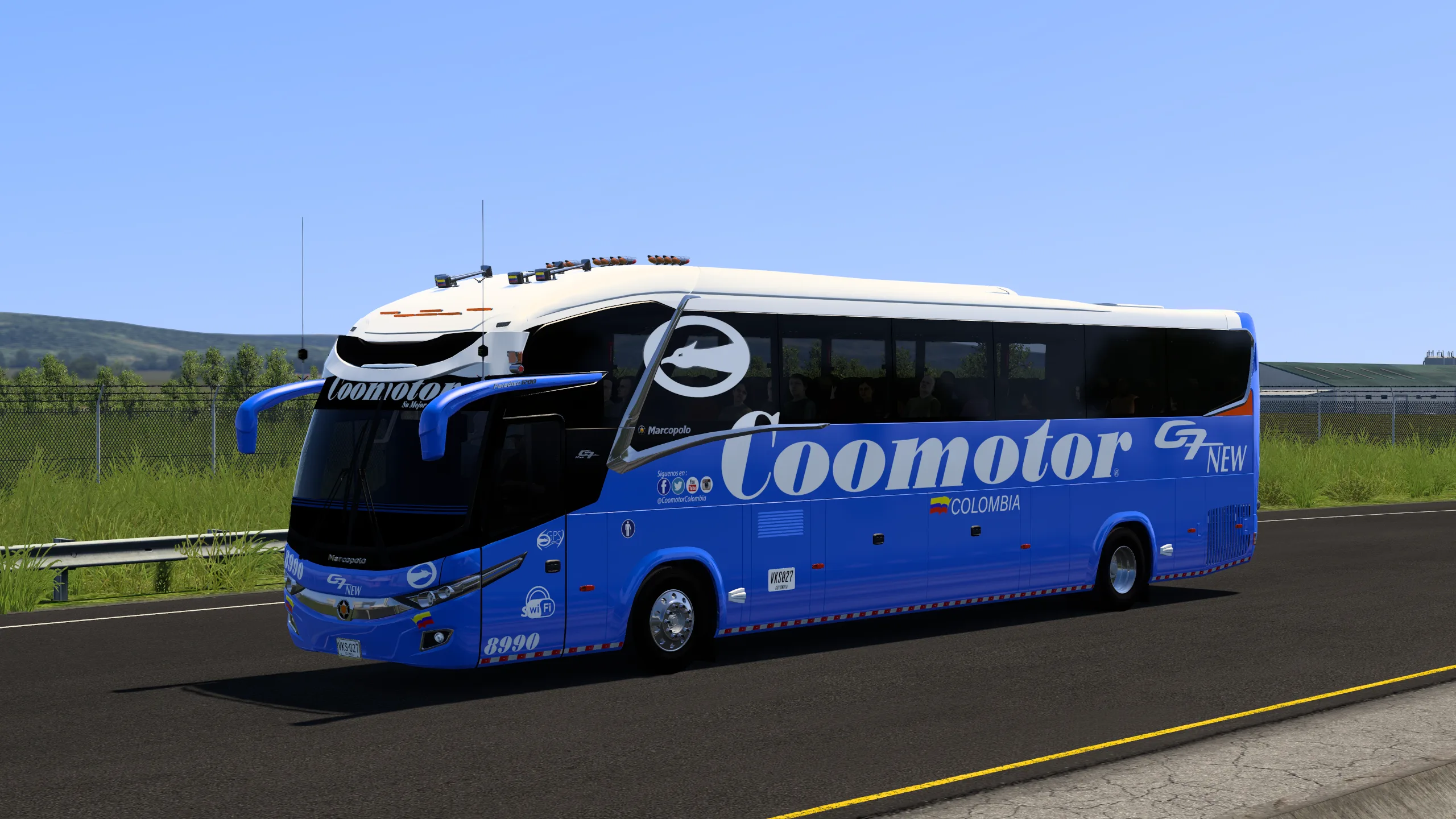 Marcopolo New G7 Paradiso 1200 para Colombia Real Map