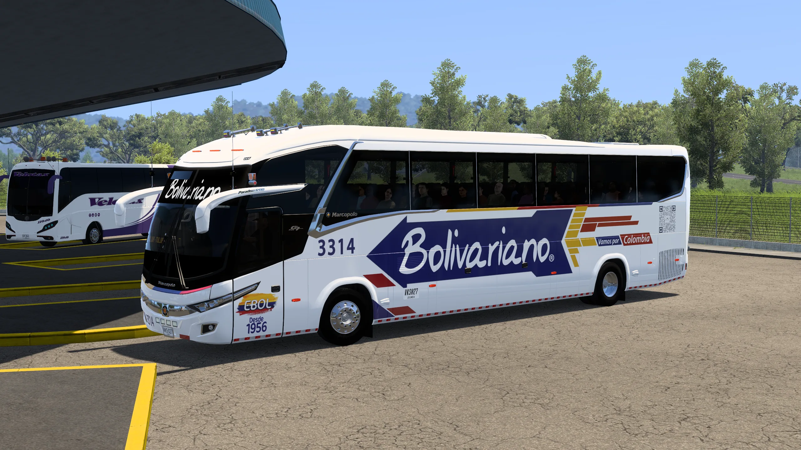 Marcopolo New G7 Paradiso 1200 para Colombia Real Map
