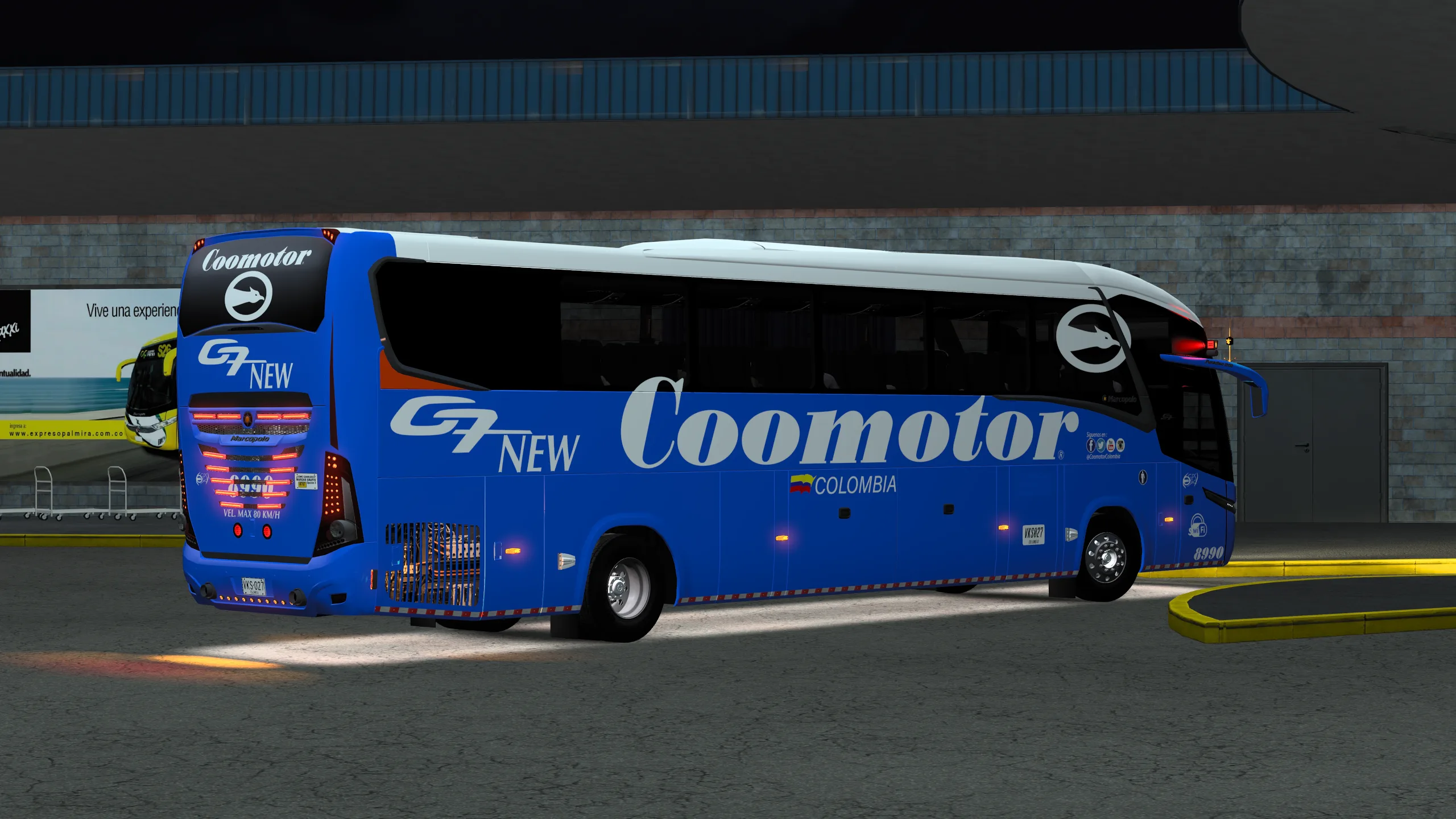 Marcopolo New G7 Paradiso 1200 para Colombia Real Map